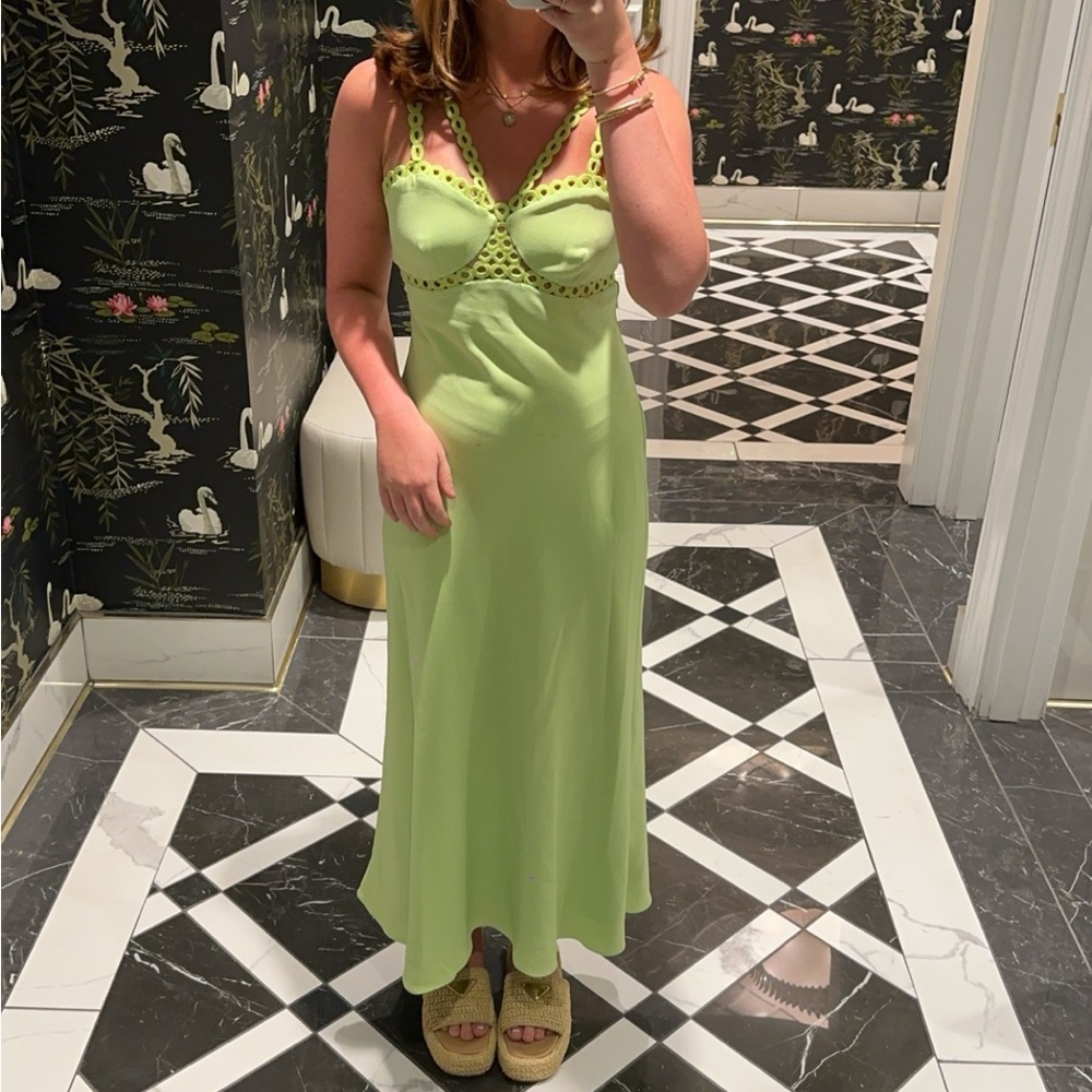 Jonathan Simkhai Lime Green Maxi Dress